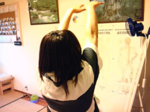 腕が上まであげられるようになりました